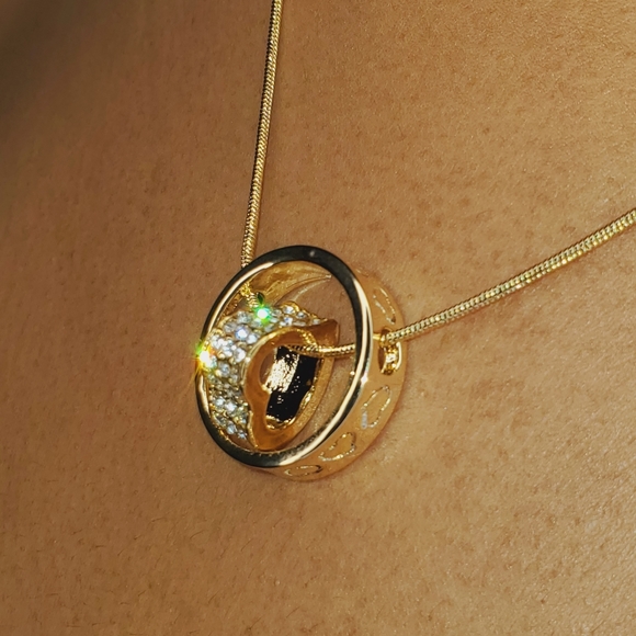 Swarovski Spinning Heart Necklace - Picture 3 of 10